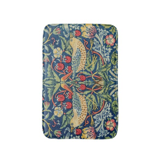 William Morris - Strawberry Thief Badematte (Vorderseite Vertikal)