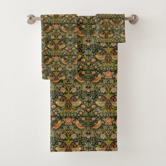 William Morris: Strawberry Thief Badhandtuch Set (Insitu)