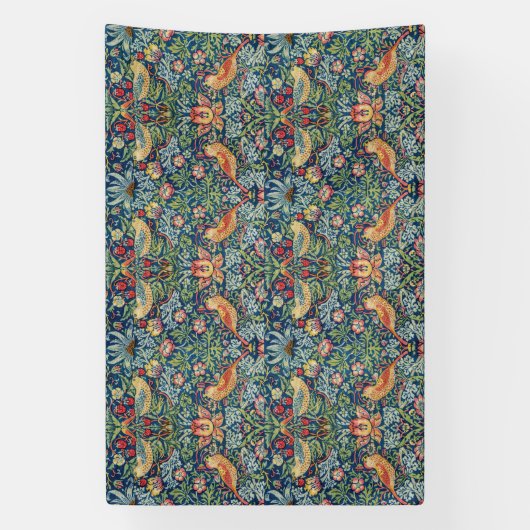 William Morris - Strawberry Thief Banner (Vertikal)