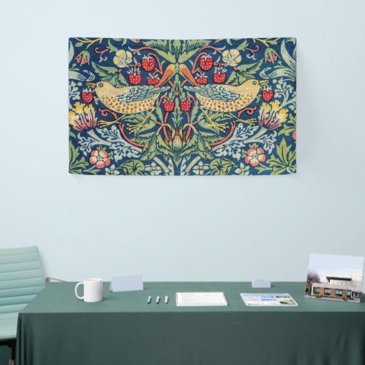 William Morris - Strawberry Thief Banner (Messeveranstaltung)