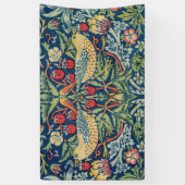 William Morris - Strawberry Thief Banner (Vertikal)