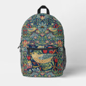 William Morris - Strawberry Thief Bedruckter Rucksack (Vorderseite)