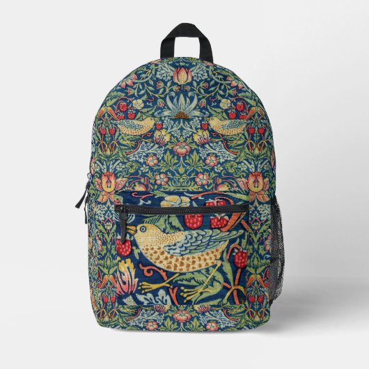 William Morris - Strawberry Thief Bedruckter Rucksack (Vorderseite)