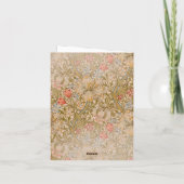 William Morris Strawberry Thief Birthday Card Karte (Rückseite)