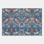 William Morris Strawberry Thief Blumenmuster Geschenkpapier Set (Vorderseite 2)