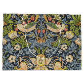 William Morris - Strawberry Thief Blumenmuster Große Geschenktüte (Rückseite)