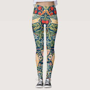 William Morris Strawberry Thief Blumenmuster Leggings