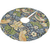 William Morris - Strawberry Thief Blumenmuster Polyester Weihnachtsbaumdecke (Schrägansicht)