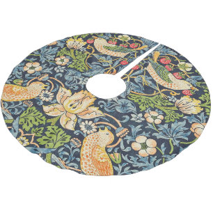 William Morris Strawberry Thief Blumenmuster Polyester Weihnachtsbaumdecke