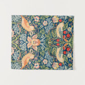 William Morris Strawberry Thief Blumenmuster Wandteppich (Vorderseite (Horizontal))