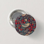 William Morris Strawberry Thief Button (Vorne & Hinten)