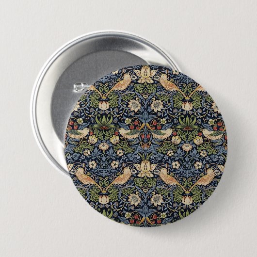 William Morris Strawberry Thief Button (Vorne & Hinten)
