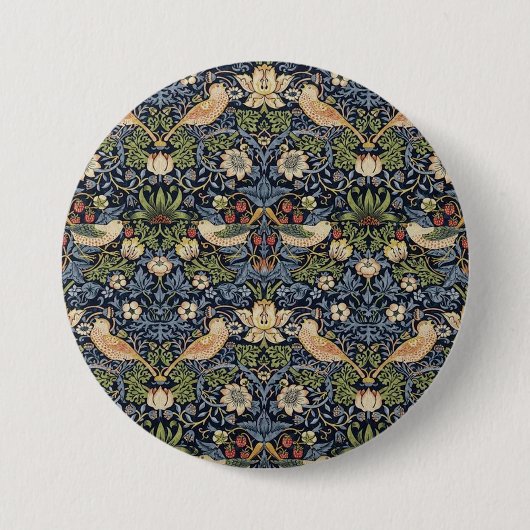 William Morris Strawberry Thief Button (Vorderseite)