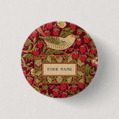 William Morris Strawberry Thief Button (Vorderseite)