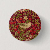 William Morris Strawberry Thief Button (Vorderseite)