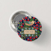 William Morris Strawberry Thief Button (Vorne & Hinten)