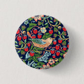 William Morris Strawberry Thief Button (Vorderseite)