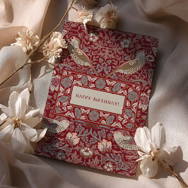 William Morris Strawberry Thief Card Karte