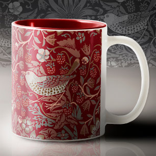 William Morris Strawberry Thief Coffee Mug Zweifarbige Tasse