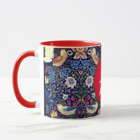 William Morris STRAWBERRY THIEF CUSTOM INITIALE TA Tasse (Links)