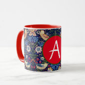 William Morris STRAWBERRY THIEF CUSTOM INITIALE TA Tasse (Vorderseite Links)