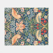 William Morris Strawberry Thief Design Fleecedecke (Vorderseite (Horizontal))