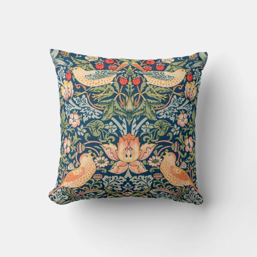 William Morris Strawberry Thief Design Kissen (Vorderseite)