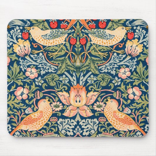 William Morris Strawberry Thief Design Mousepad (Vorne)