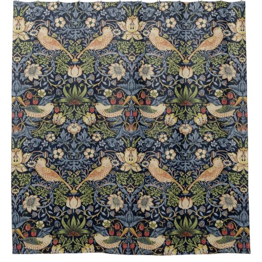 William Morris Strawberry Thief Duschvorhang (Vorderseite)