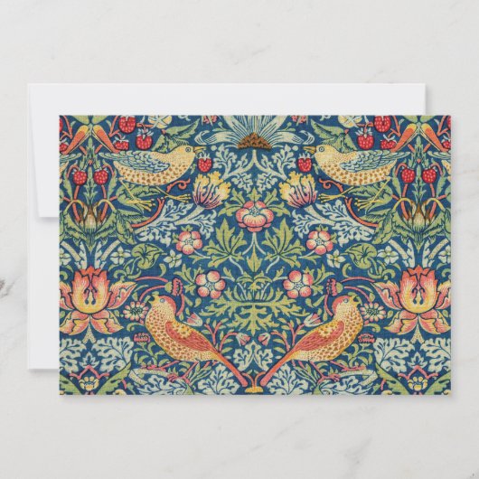 William Morris - Strawberry Thief Einladung (Vorderseite)