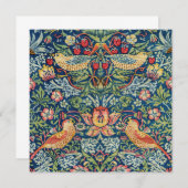 William Morris - Strawberry Thief Einladung (Vorne/Hinten)