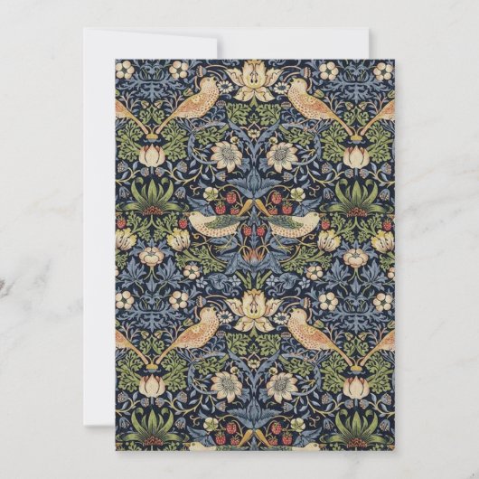 William Morris Strawberry Thief Einladung (Vorderseite)