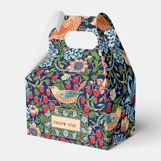 William Morris Strawberry Thief Favor Box Geschenkschachtel (Rückseite)