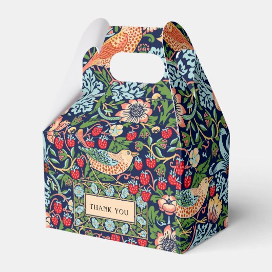 William Morris Strawberry Thief Favor Box Geschenkschachtel (Vorderseite)