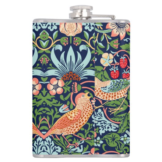 William Morris Strawberry Thief Flachmann (Rückseite)