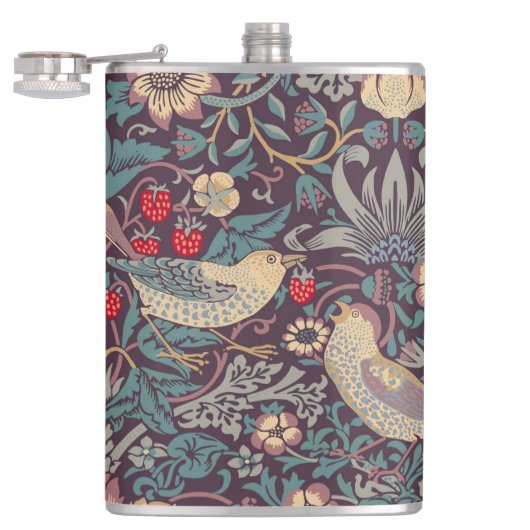 William Morris Strawberry Thief Flask Flachmann (Geöffnet)