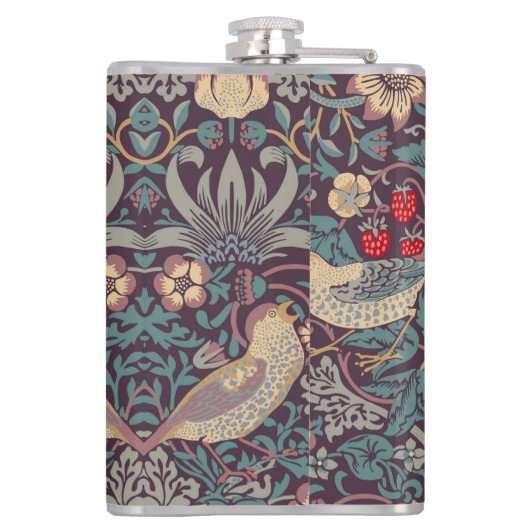 William Morris Strawberry Thief Flask Flachmann (Rückseite)