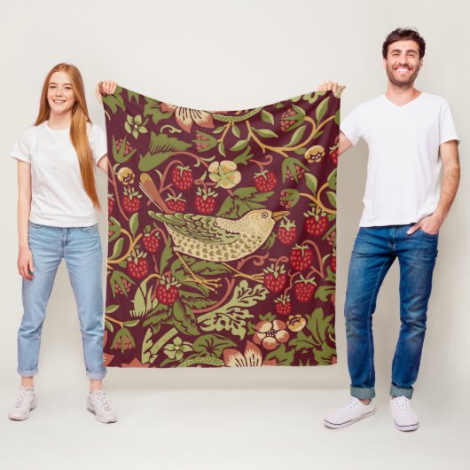 William Morris Strawberry Thief Fleece Blanket (Beispiel)