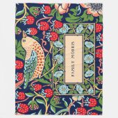 William Morris Strawberry Thief Fleece Blanket (Vorderseite)