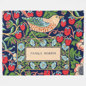 William Morris Strawberry Thief Fleece Blanket (Vorderseite (Horizontal))