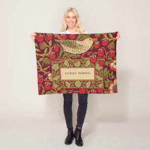 William Morris Strawberry Thief Fleece Blanket