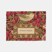 William Morris Strawberry Thief Fleece Blanket (Vorderseite (Horizontal))