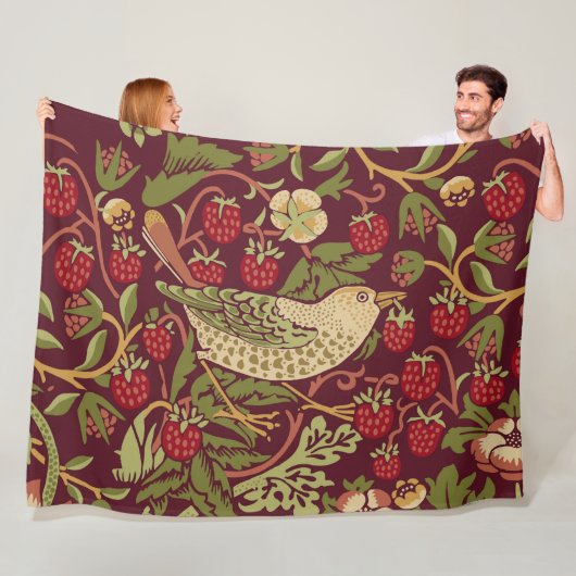 William Morris Strawberry Thief Fleece Blanket (Beispiel)