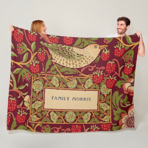 William Morris Strawberry Thief Fleece Blanket