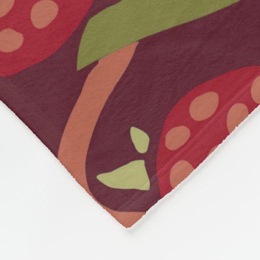 William Morris Strawberry Thief Fleece Blanket (Ecke)