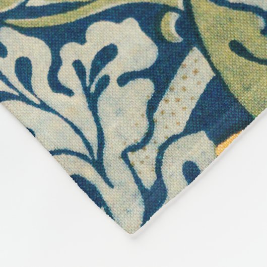 William Morris Strawberry Thief Fleece Blanket (Ecke)