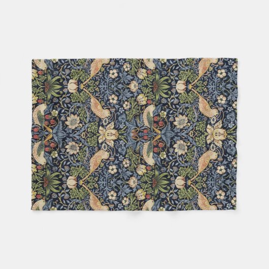 William Morris Strawberry Thief Fleecedecke (Vorderseite (Horizontal))