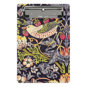 William Morris Strawberry Thief Floral Art Nouveau Mini Klemmbrett