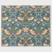 William Morris Strawberry Thief Floral Pattern Geschenkpapier (Flach)