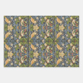 William Morris - Strawberry Thief Floral Pattern Geschenkpapier Set (Vorderseite 2)